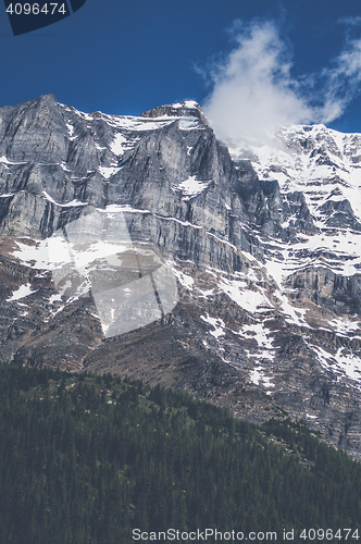 Image of Mountains in the sky with snow