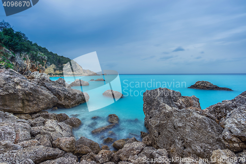 Image of Agios Nikitas Lefkas island at dusk