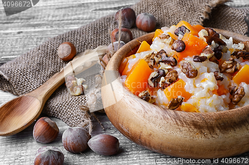 Image of Pumpkin porridge with walnuts