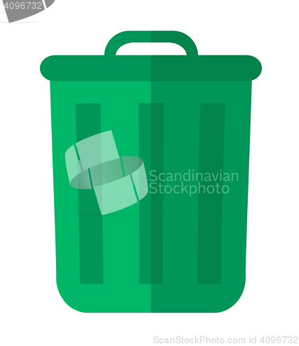 Image of Green garbage bin