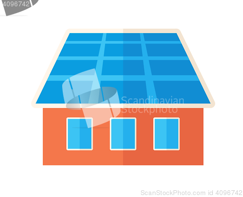 Image of House with solar panels.