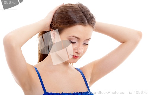 Image of Girl on isolated background
