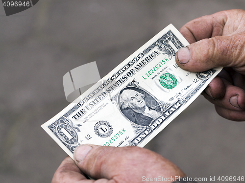 Image of American money in hand