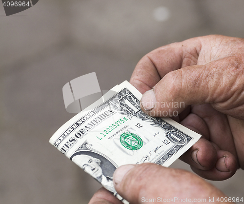 Image of American money in hand