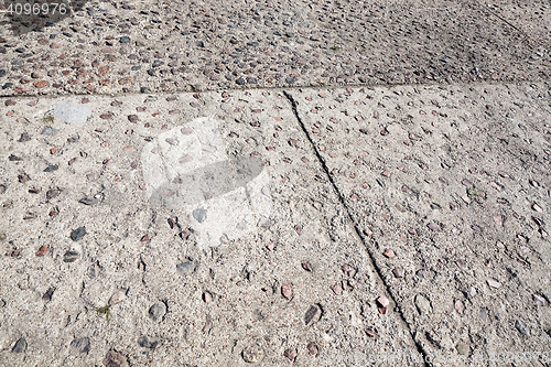 Image of the road from the concrete tiles