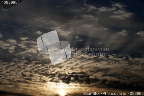 Image of the sky during sunset