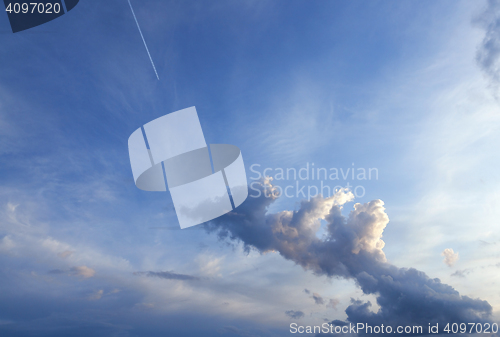 Image of cumulus clouds in the sky