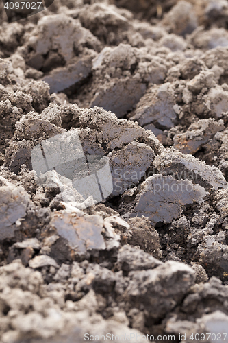 Image of plowed land, close-up