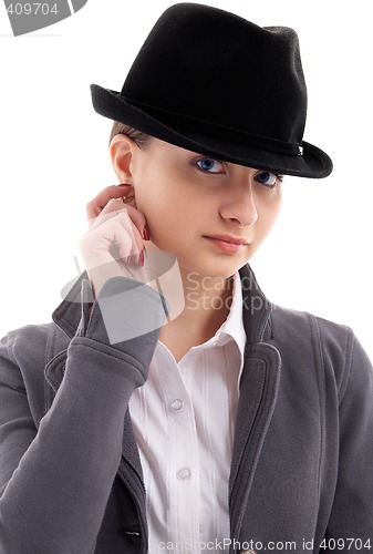 Image of girl in black hat