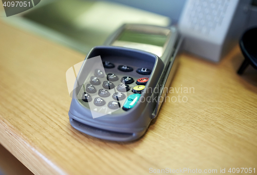 Image of payment terminal or bank card reader