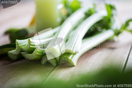 Image of close up of celery stems