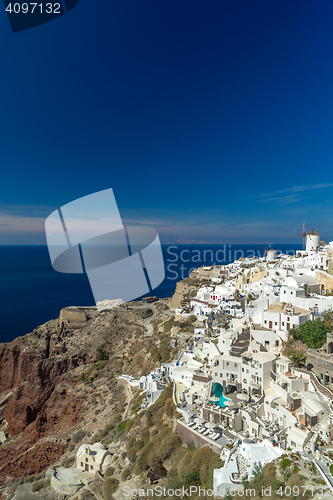 Image of Oia in Santorini island Greece