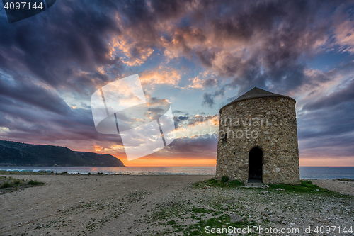 Image of Old windmill ai Gyra beach, Lefkada 