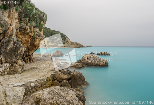 Image of Agios Nikitas Lefkas island at dusk