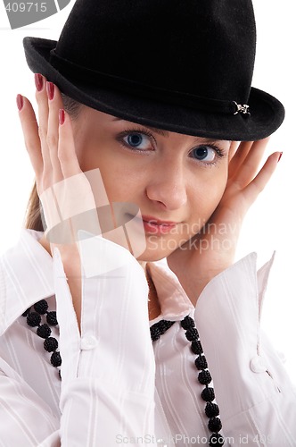 Image of girl in black hat