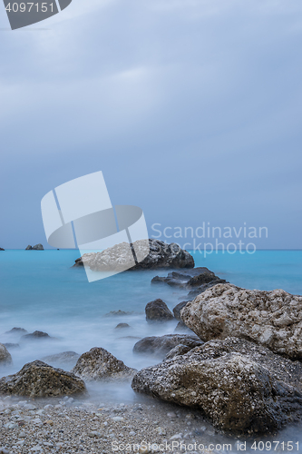 Image of Agios Nikitas Lefkas island at dusk