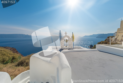 Image of Church of Oia in Santorini island 