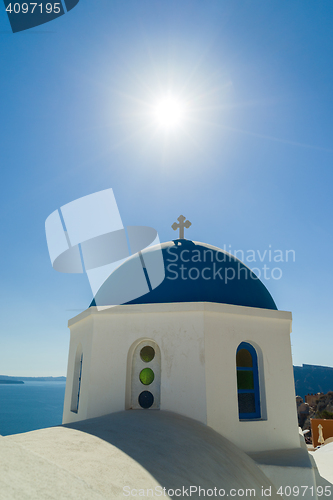 Image of Church of Oia in Santorini island 