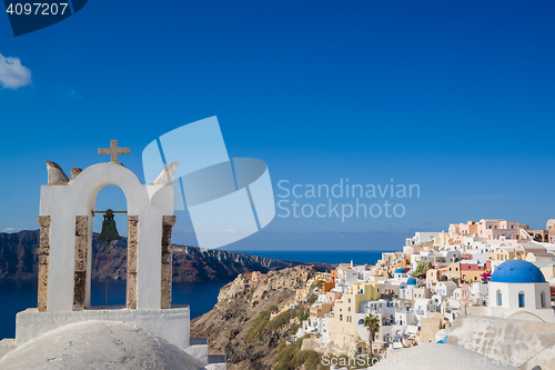 Image of Church of Oia in Santorini island 