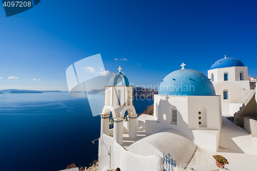 Image of Church of Oia in Santorini island 