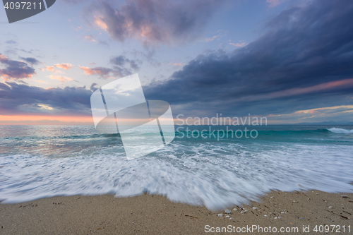 Image of sunest waves  Kathisma Lefkada 