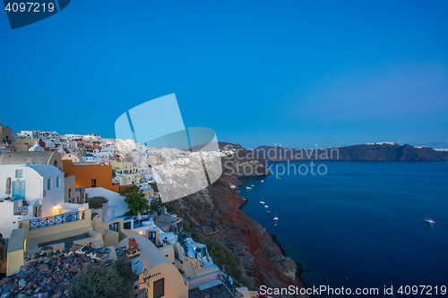 Image of Old Town of Oia on the island Santorini