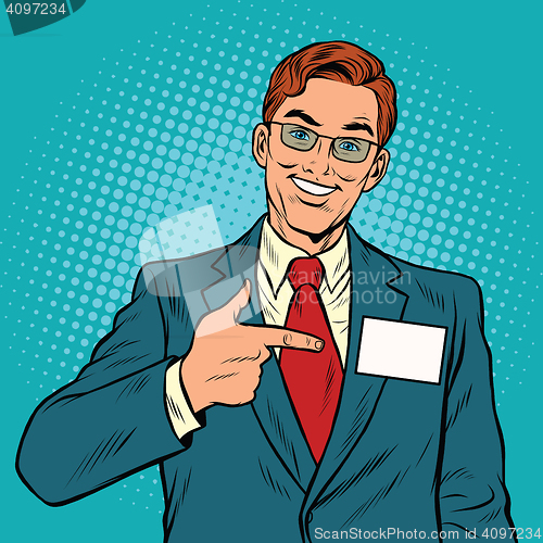 Image of Smiling Manager with a name badge