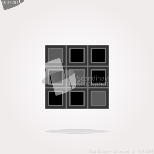 Image of vector empty box sign on web icon, button
