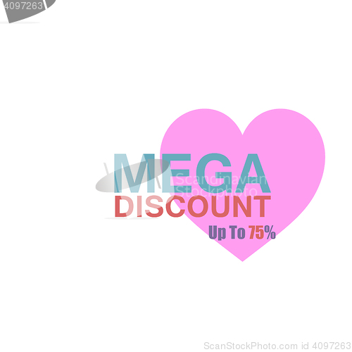 Image of Mega Discount. Discount sticker. Offer sticker. Discount label. Special discount label. Sale sign. Discount element template. Special offer sticker. Promo sticker. Discount icon. Discount banner