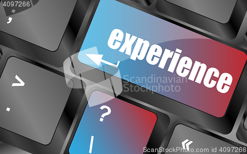 Image of experience word on computer keyboard key vector, keyboard keys, keyboard button