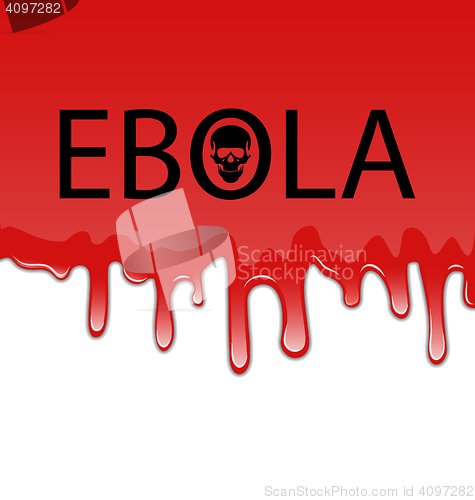 Image of Bloody background with Ebola virus