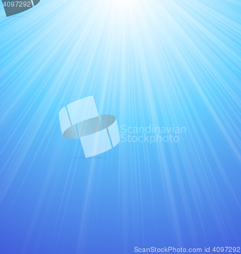 Image of Abstract Blue Sky Background Sun