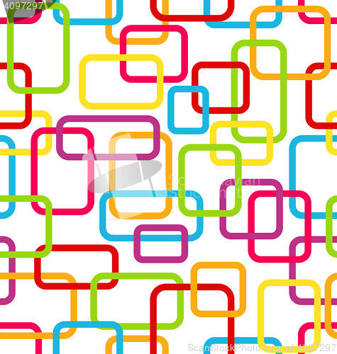 Image of Seamless Geometric Pattern with Colorful Triangles