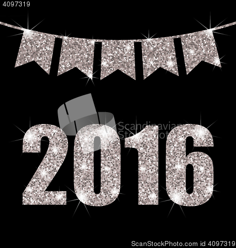 Image of Bunting Pennants for Happy New Year 2016