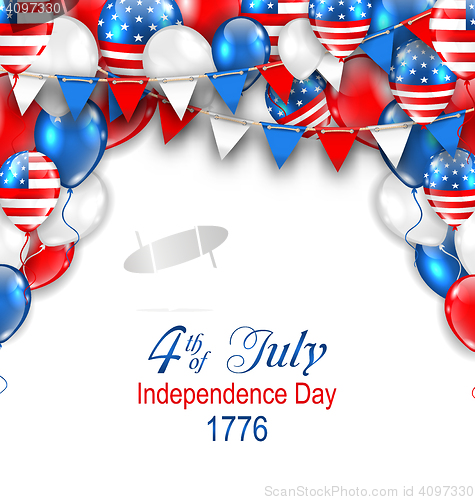 Image of American Traditional Celebration Background for Independence Day