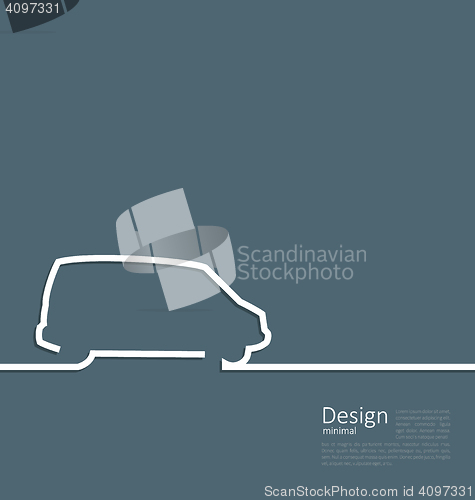 Image of Laconic Design Car Minibus Cleanness Line