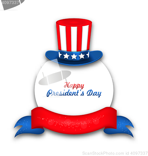 Image of Celebration Card for Happy Presidents Day of USA