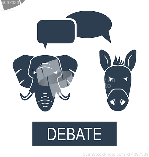 Image of Concept of Debate Republicans and Democrats