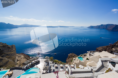 Image of Oia in Santorini island Greece