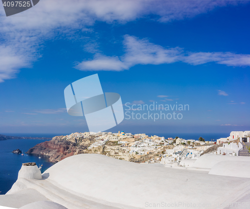 Image of Oia in Santorini island Greece