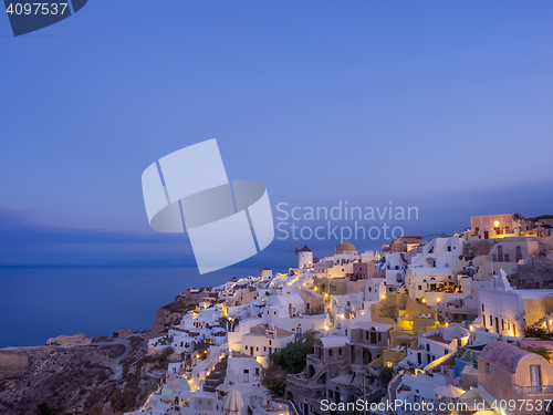 Image of Old Town of Oia on the island Santorini