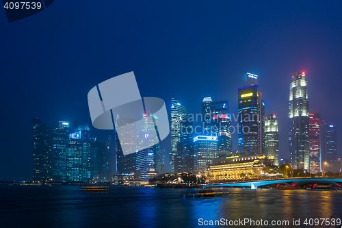 Image of  Singapore financial district skyline