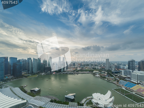 Image of  Singapore financial district skyline