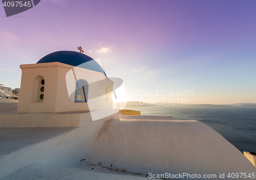 Image of Church of Oia in Santorini island 