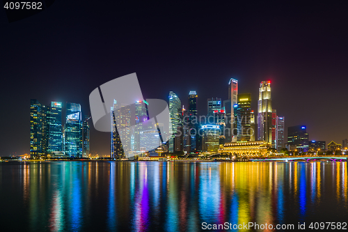 Image of  Singapore financial district skyline