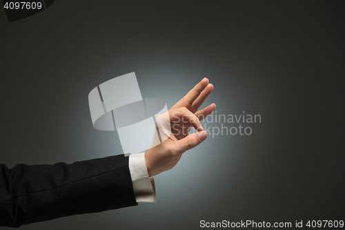 Image of Business Man Hand and OK Sign Action