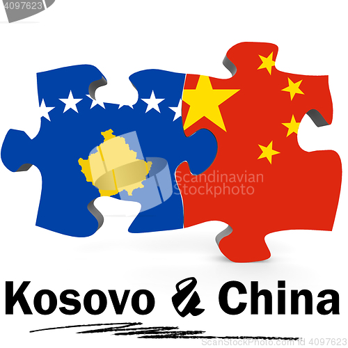 Image of China and Kosovo flags in puzzle 