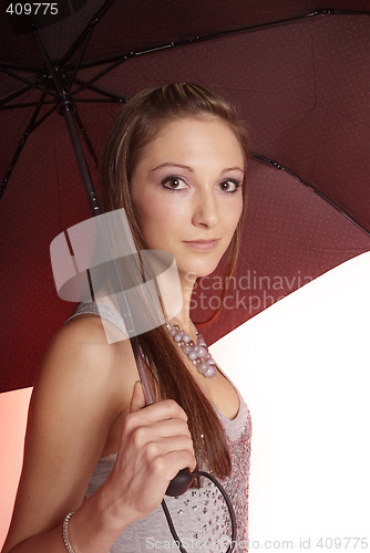 Image of woman with umbrella