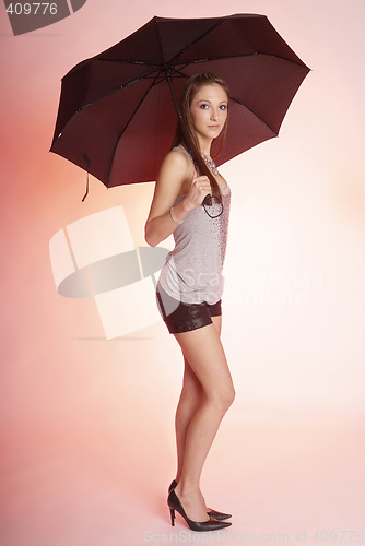 Image of woman with umbrella