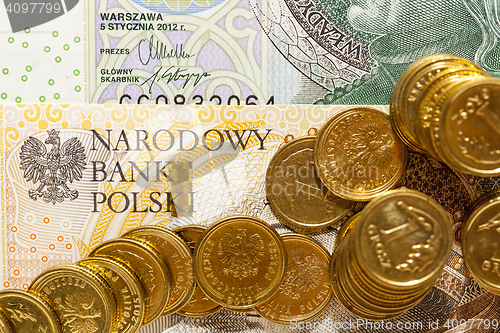 Image of Polish Zloty closeup